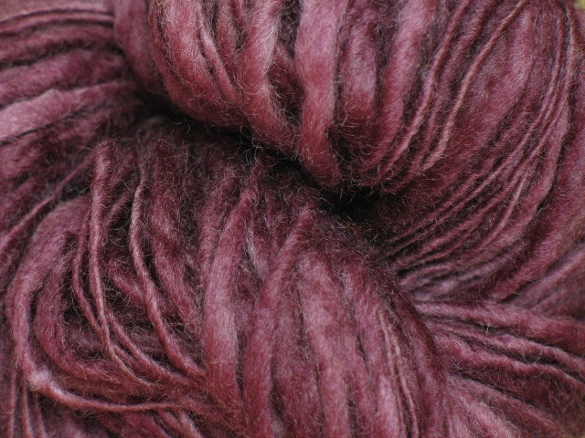 Handspun & Hand-Dyed Merino Wool Yarn - Worsted, 3.5 oz / 140 yds (1 Skein) Burgundy