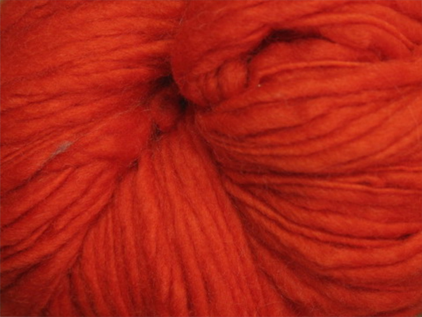 Handspun & Hand-Dyed Merino Wool Yarn - Worsted, 3.5 oz / 140 yds (1 Skein) Red Orange