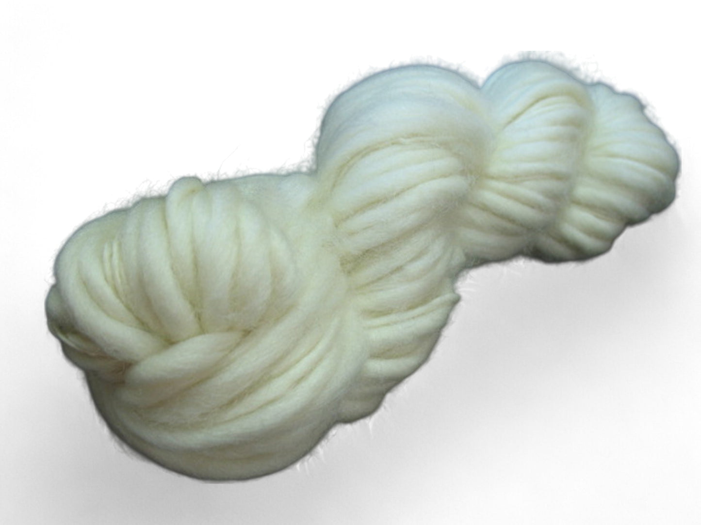 Merino Wool Yarn l HANDSPUN and HAND-DYED l Natural White - Rasta (1 skein)